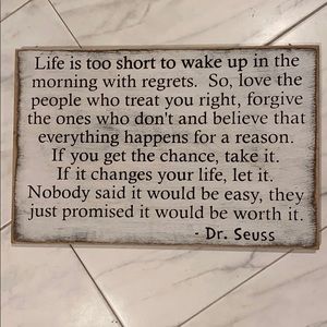 Quote on handmade carved wooden canvas